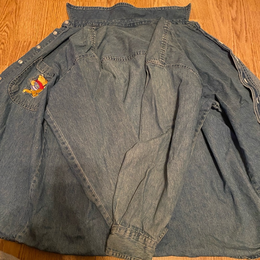 Disney Denim Jacket Vintage 1990s Winnie The Pooh - image 2